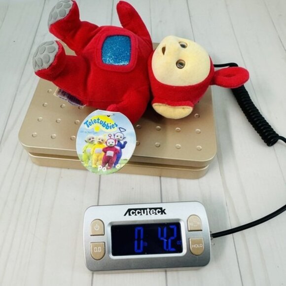 Vintage 1998 Teletubbies Po Red Sparkle Belly Plush Stuffed Toy Doll 7" Eden Tag - Picture 8 of 8